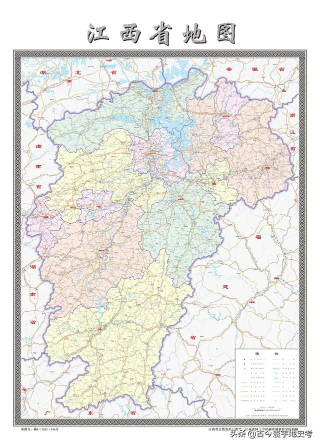 江西省地图在全国的位置（江西省各市县地图）(2)