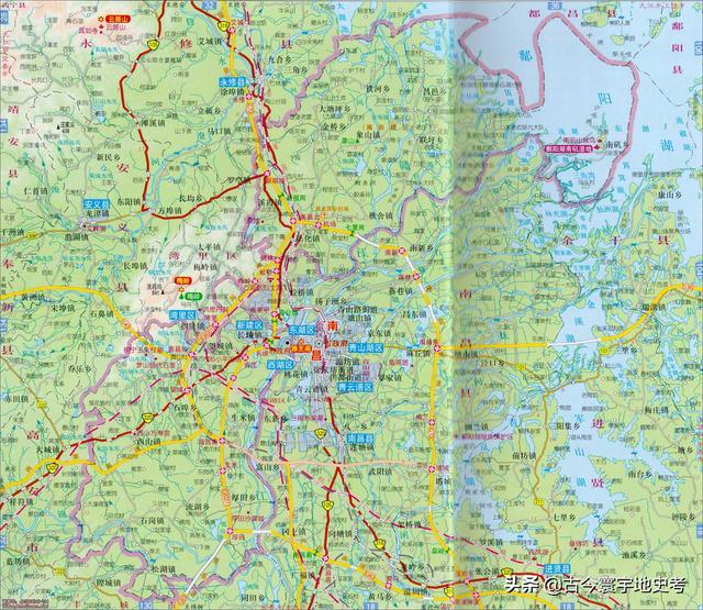 江西省地图在全国的位置（江西省各市县地图）(9)