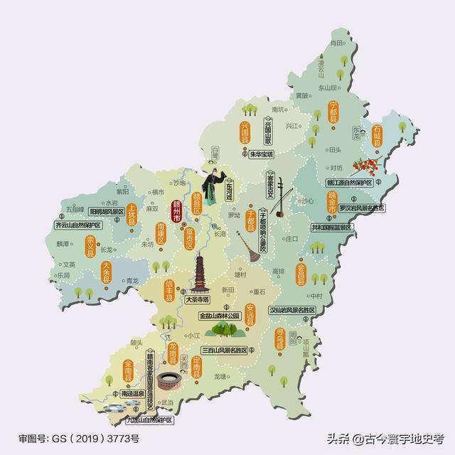 江西省地图在全国的位置（江西省各市县地图）(27)