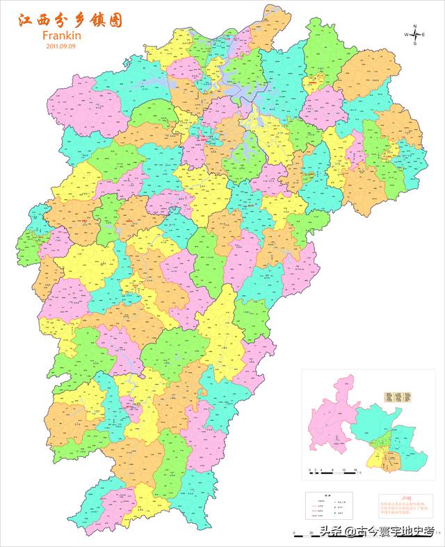 江西省地图在全国的位置（江西省各市县地图）(3)