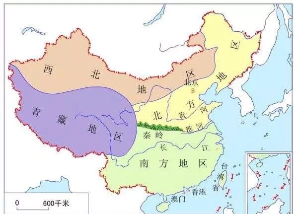 划分南北方的分界线是，南北方地图分界线？图9