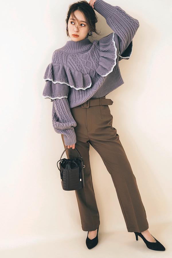 一件黑色针织衫的七种搭配（一件紫色针织衫的穿搭灵感）(2)