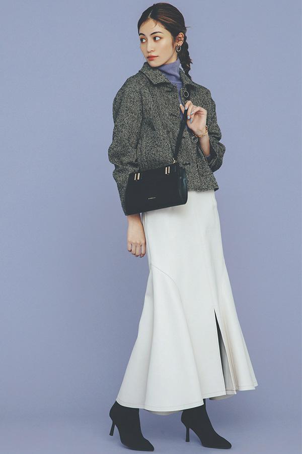 一件黑色针织衫的七种搭配（一件紫色针织衫的穿搭灵感）(9)