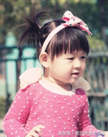 扎发教程简单好看儿童中短发（8款简易的女孩短发扎发发型）(3)