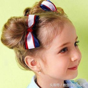 ​扎发教程简单好看儿童中短发（8款简易的女孩短发扎发发型）