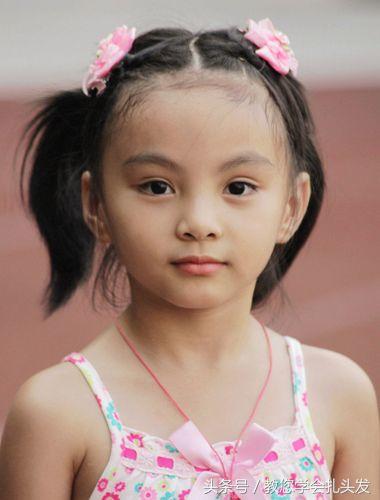 扎发教程简单好看儿童中短发（8款简易的女孩短发扎发发型）(5)