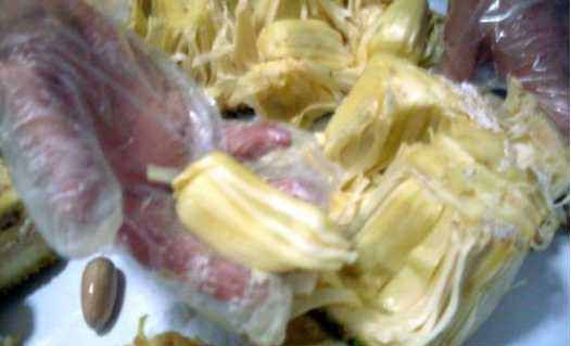 怎么开菠萝蜜不粘刀不粘手,怎么开菠萝蜜的视频教程图3