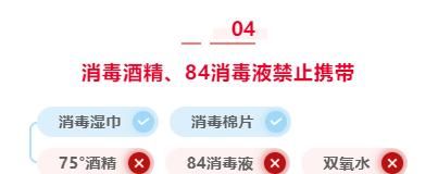 坐高铁可以携带酒精消毒液吗