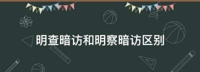 ​明查暗访和明察暗访区别,明查暗访和明察暗访哪个是词语区别