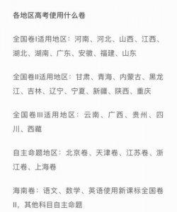 ​新高考一卷的省份有哪些
