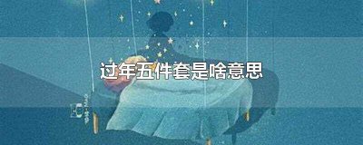 ​过年五件套是啥意思(过年五件套指的是什么意思)