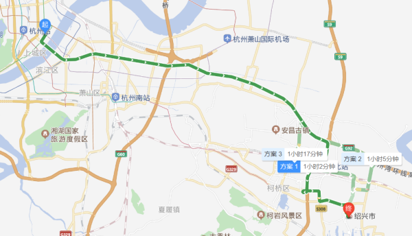 绍兴离杭州有多远多少公里,杭州到绍兴多少公里图1