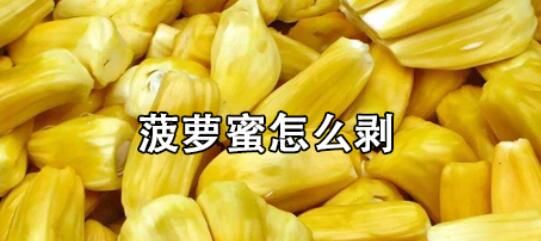 请问菠萝蜜怎么剥开
