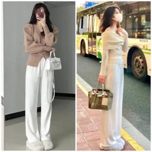 ​白裤子搭配这4件衣服简单又好看，75套穿搭示范，秋冬美出高级感