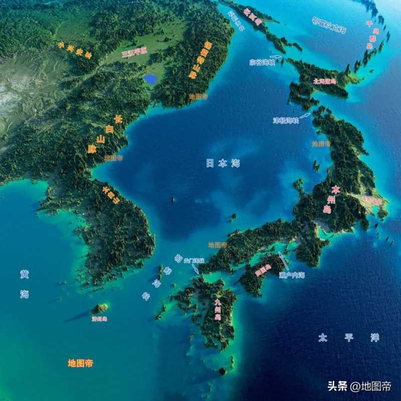 朝鲜地图(中国有哪八个海上邻国?)