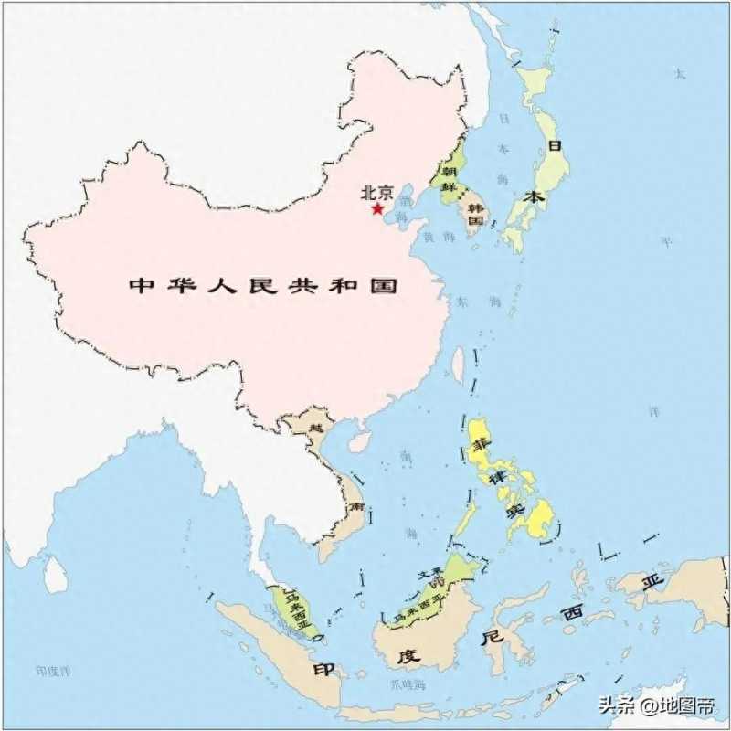 朝鲜地图(中国有哪八个海上邻国?)