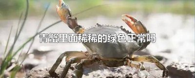 ​青蟹里面稀稀的绿色发苦是什么 螃蟹里面稀稀的绿色发苦