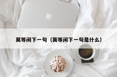 ​莫等闲下一句（莫等闲下一句是什么）