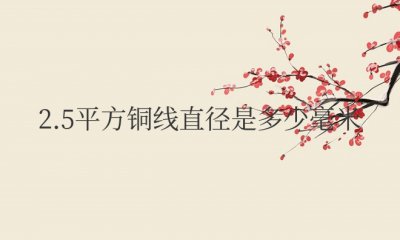 ​2.5平方铜线直径是多少毫米