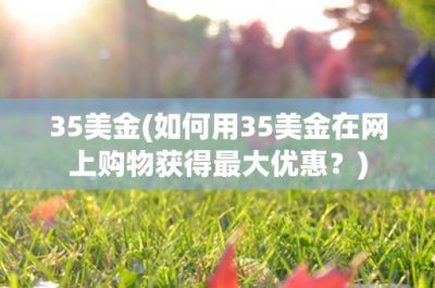 ​35美金(如何用35美金在网上购物获得最大优惠？)