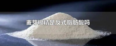 ​麦芽糊精是反式脂肪酸吗百度百科 麦芽糊精是不是反式脂肪酸