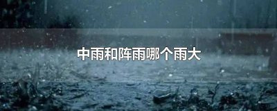 ​中阵雨是多大的雨 大雨和阵雨哪个雨大