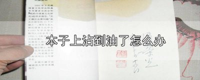 ​本子上滴到油了怎么办 本子上沾了油怎么去除掉