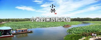 ​大暑的由来和风俗教案 小暑的由来和传统风俗