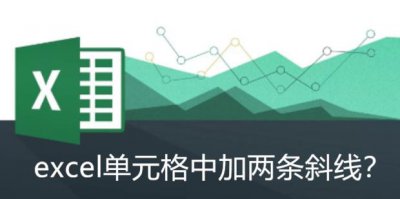 ​excel单元格中加两条斜线