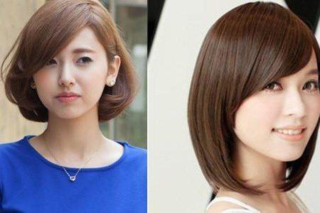 大饼脸适合的短发发型，修颜发型轻松塑造巴掌脸
