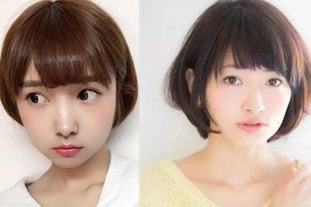 大饼脸适合的短发发型，修颜发型轻松塑造巴掌脸