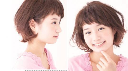 大饼脸适合的短发发型，修颜发型轻松塑造巴掌脸
