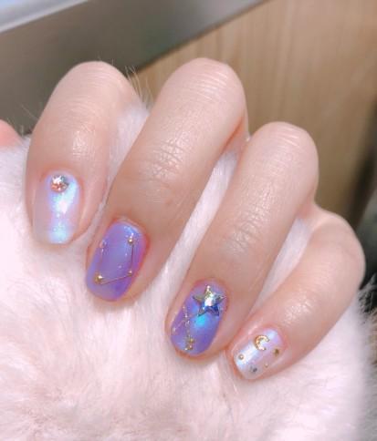 6款本季必收粉紫色美甲，晕染、星月美甲、大理石纹全找齐
