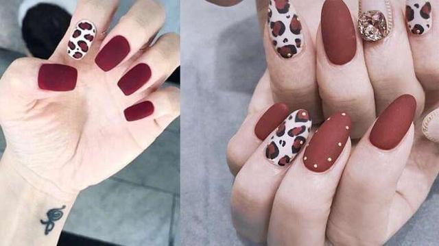 秋冬指甲换新装，8款绝美清新系豹纹美甲
