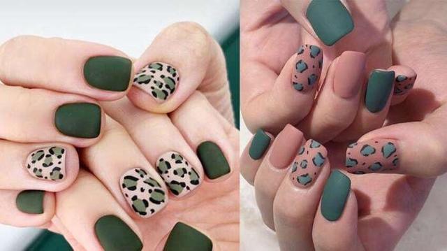 秋冬指甲换新装，8款绝美清新系豹纹美甲