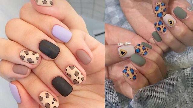 秋冬指甲换新装，8款绝美清新系豹纹美甲