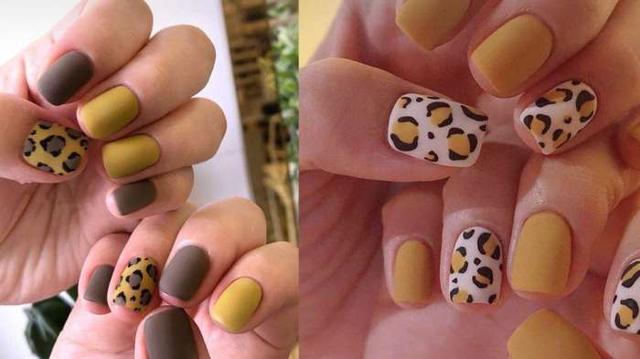 秋冬指甲换新装，8款绝美清新系豹纹美甲