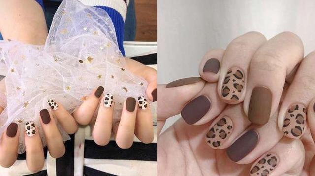 秋冬指甲换新装，8款绝美清新系豹纹美甲