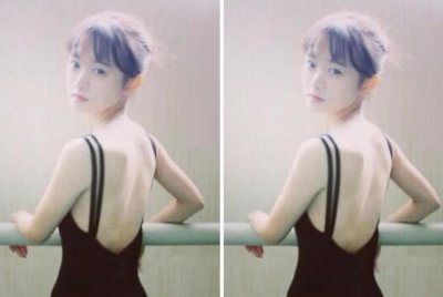 ​网红中学时期的照片被曝光，4千年难得一见美女，网友：大露背