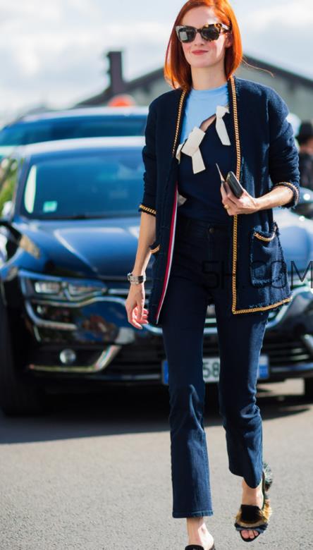 针织开衫配什么裤子？针织开衫搭配裤子图片