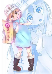 ​超萌的血小板的插画，日本动漫插画