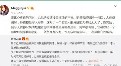 ​贾乃亮姐姐发文谈趣店事件（贾乃亮的姐姐是谁）
