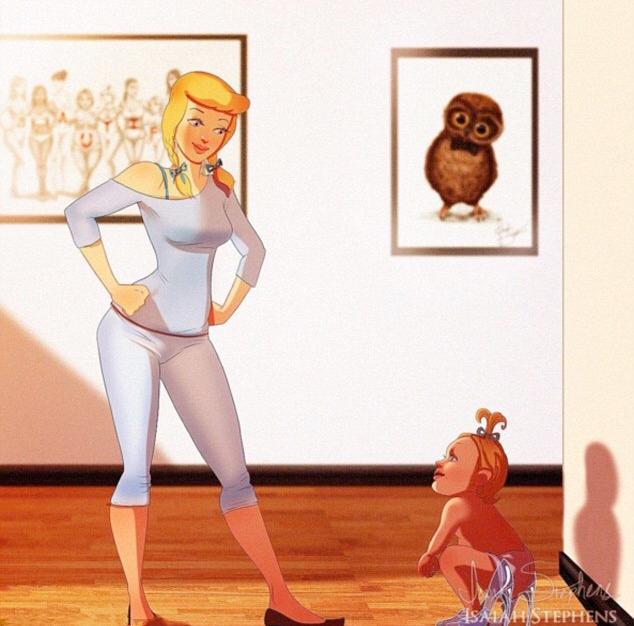 12位迪士尼公主介绍（当这10位迪士尼公主成为人母）(3)