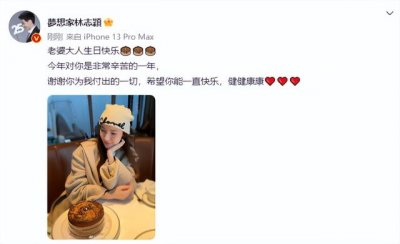 ​陈若仪比林志颖小多少岁(林志颖晒照为陈若仪庆39岁生日)