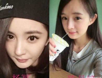 ​陈丹婷杨幂对比照（陈丹婷整容前的照片被扒）