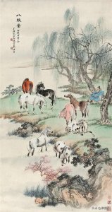 ​名家精品国画《八骏图》欣赏