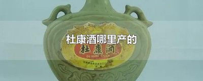 ​杜康酒哪里产的