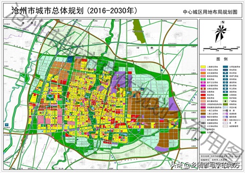 高清！河北省沧州市城市总体规划图（2016-2030），沧州人收藏了