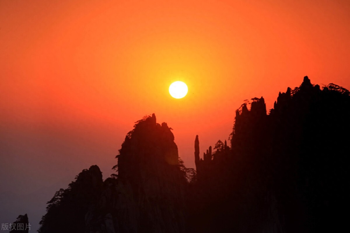 黄山登山旅游图集 路线：南大门云谷寺-白鹅岭-光明顶日出